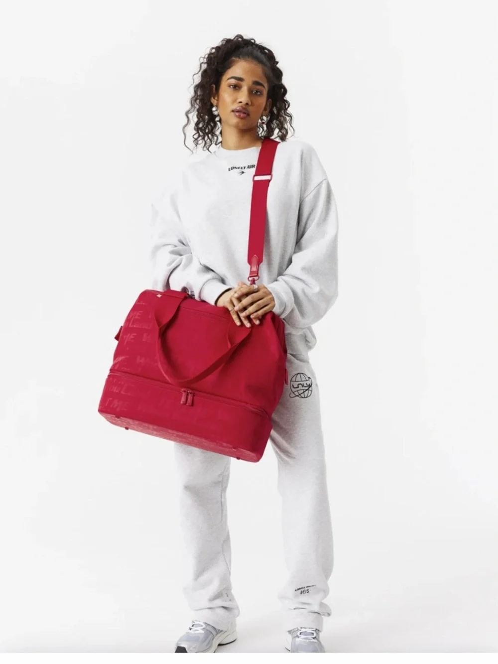 BEIS X Lonely Ghost The Text Me Mini Weekender NWT - Picture 10 of 14